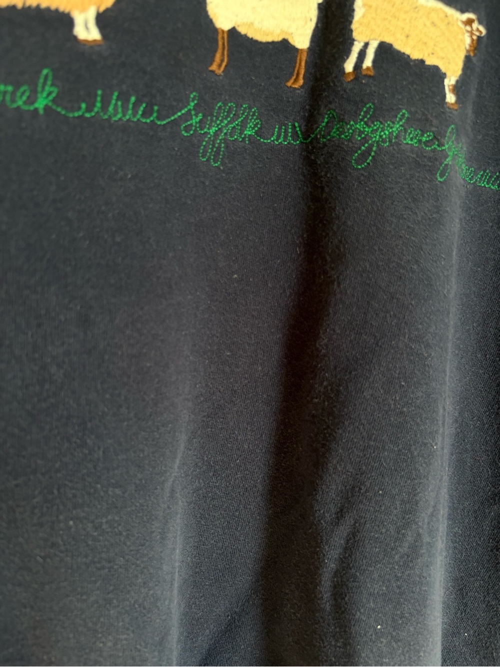 Vintage 100% Cotton Crew Neck with Sheep Design - Picture 3 of 9